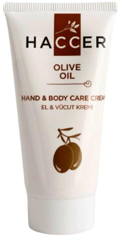 Haccer Oliven Pflegende Körpercreme 150ml - Olivenöl - Feuchtigkeitsspendende, Glättende und Straffende Hand und Gesichtscreme