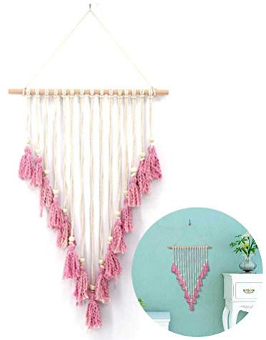 VOSAREA Fringed Tapestry Bohemia Chic Wall Hanging Bohemian Home Decor Geometric Art Bedroom Wall Decorations