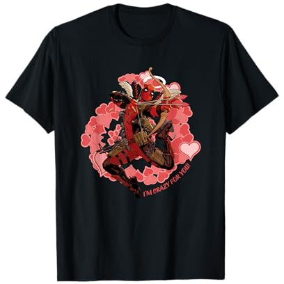 Marvel Deadpool I'm Crazy for You Valentine's Day T-Shirt