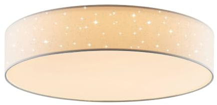 Lindby LED Deckenleuchte Ellamina dimmbar mit Leselampe (Modern) in Weiß aus Textil (1 flammig,) - Lampe Deckenlampe Wohnzimmerleuchte