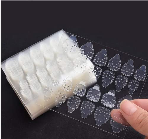 Waterproof Breathable Jelly Double Sided Adhesive Tabs Nail Glue Sticker False Nail Tips for DIY Manicure Nail Art Decoration (240Pack)