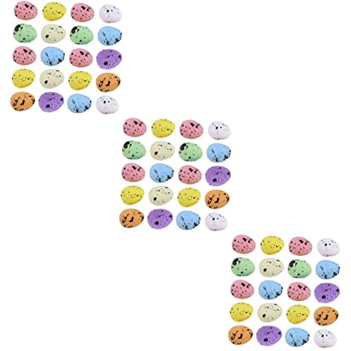 Toyvian 3 Sets Osterornament Dekorative Ostereier Osterparty- Miniatur-eier Für Osterdekor 200 Stück * 3