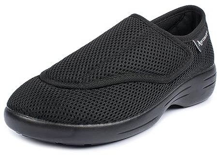 Aerosoft Stretch 17 – Zapato de Salud cómodo con Cierres Ajustables, Ancho G–H, Antideslizante
