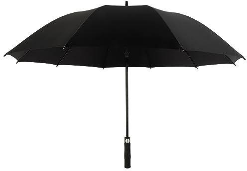 A2ZWORLD 2 Pezzi Ombrello Lungo Uomo, Ombrello Golf Antivento, Ombrello Pioggia Grande, 10 Stecche Rinforzate, Robusto e Resistente, Diametro Apertura 123cm Per 2 Persone