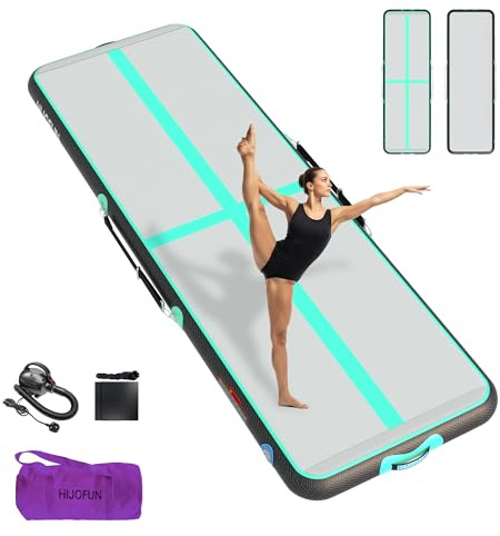 HIJOFUN Aufblasbare Gymnastik Tumbling Matten 3/4/5/6/7/8 Meters 20CM Höhe Trainings Matte Länge Bodenmatte Inflatable Yoga Matte Taekwondo Air Floor Track