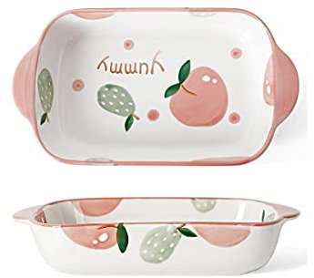 piatti di ceramica, Pirofile da forno in ceramica, pirofila da forno, grandi pirofile in ceramica da forno for tavola for casseruola, lasagne, arrostire, cuocere al forno, pentole rettangolari con man