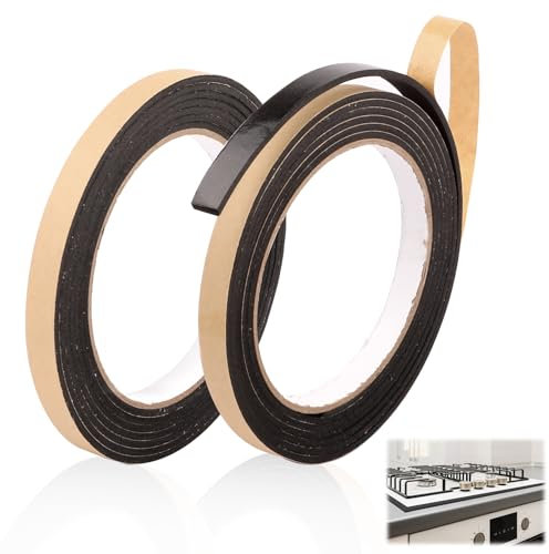 Ceranfeld - Cinta de sellado autoadhesiva de 4 m para placas de cocción, 10 mm x 2 mm, cinta de montaje para vitrocerámica, placa de cocina, sellado de ventanas, cinta de sellado autoadhesiva, 2 m