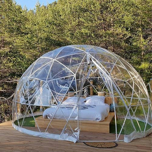 JJENXYYDS Pop-up-Pavillon-Bubble Tent,Kuppelzelt für 5–8 Personen,wetterfestes geodätisches Kuppelzelt,aus PVC, Gewächshaus, Garten, Pavillons, Garten, Haus