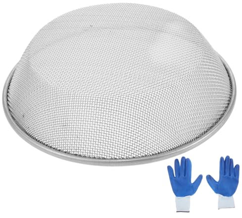 OFFSCH Erdsieb Für Garten Kompostsieb Mit Handschuhen Bodensieb Aus Passend Gallonen-Eimer Maschensieb Für Gartenarbeiten