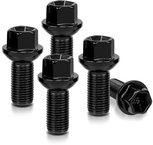 5PCS M14 x 1.5 Wheel Lug Bolts Nuts Replacement for Mercedes Benz 2003-2018 A B C E Class CLA CLS CLK GLA GLK ML350 GL350 GL450 R300L R350L SLC SLK SL - Replace 0009908307