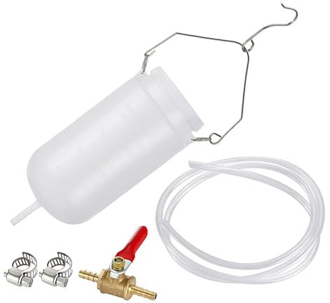 GEARCELL Auxiliary Fuel Tank 1L Carburettor Balancing Motorcycle Tool | Fuel feed petrol bottle, ideal workshop use, carb balancing, 1 liter capacity, temporary fuel supply, testing