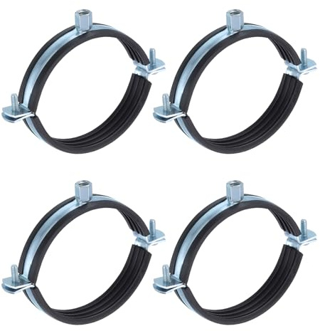 QUARKZMAN 4 Stück Split Ring Rohrschelle 110mm/4,33 Zoll verstellbare | Rohrhalterung Klammer, Wand Decke Montage, Rohrband Unterstützung, Für Abflussrohrleitung Tube