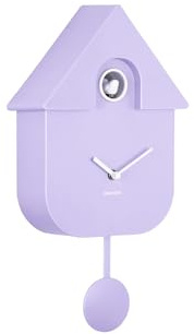 Karlsson Wanduhr Modern Cuckoo - Sanftes Lila - 8.5x21.5x41cm - Rechteck - Thermoplast - Wanduhr Modern Wohnzimmer - Wanduhren - Kuckucksuhr