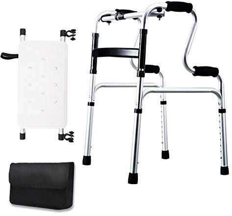 Andador para personas mayores, resistente, ligero, altura ajustable, de aluminio, antideslizante, en el interior y exterior de la casa kxtmm