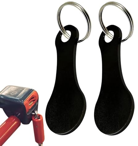 Shopping cart chip - 2,17 kundvagnsborttagare | Nyckelring Chip Plus | Trolley Aluminium - Trolley Token under matinköp, snabbköpsresor, dagliga ärenden