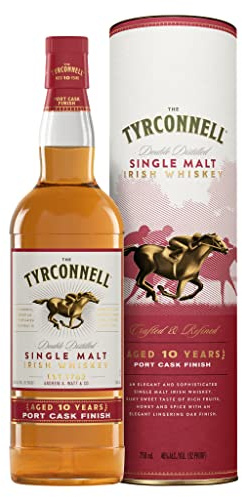 The Tyrconnell | 10 Jahre Port Finish | Single Malt Irish Whiskey | mit Geschenkverpackung | 46%Vol | 700ml Einzelflasche