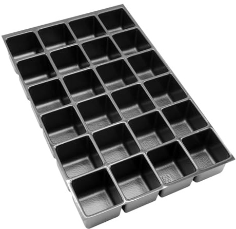 BISLEY MultiDrawer Schubladeneinsatz A4 24 Fächer für A4 Schubladen H 102, 87, 51 mm, Metall, 800 Kunststoff, 36.5 x 23.7 x 5 cm