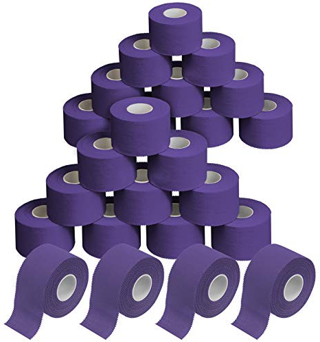 ALPIDEX 24 Rollen Sport Tape Set, Lila, 3,8 cm x 10 m, Sporttape | Zink Oxid Gelenk Tapeverband Viele Farben Reißbares Unelastisches Sporttape Hautfreundlich Handball Fußball Volleyball
