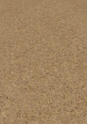 1 m² Korkfußboden zum kleben, Korkboden Struktur grob, Klebekork vorversiegelt und vorgeleimt, Designkork zum kleben, Fußboden aus Kork zum kleben - Columba natur
