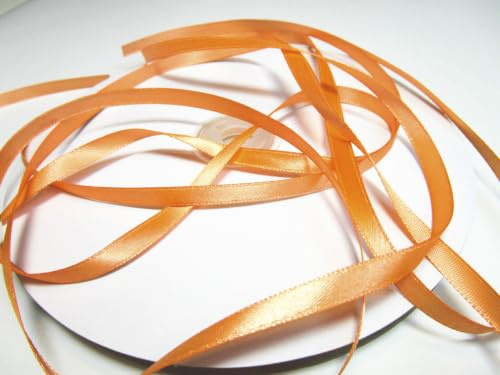 CaPiSo 100m Schleifenband 6mm Geschenkband Stoffband Dekoband Dekoration Hochzeit Glückwünsche Weihnachten (100m, Apricot)