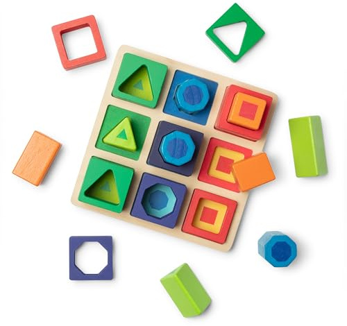 Melissa & Doug 10582 & Doug Sortierset für aufeinanderfolgende Formen (Holzspielzeug)