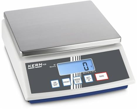 KERN Tischwaage mit Zweitanzeige an der Waagenrückseite, 6kg Wägebereich, 0.5g Präzision