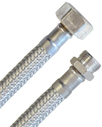 Panzerschlauch 1/2ÜM x 3/8AG (DN8) für Trink- oder Nutzwasser