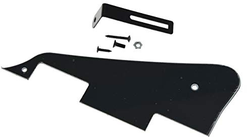 KAISH Black 3 Ply LP Guitar Pickguard with Black Bracket for Epi Les Paul