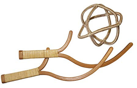 Schildkröt Schildköt Ogo Sport Classic Set, 2 Jabbit Schleudern aus Buchenholz, 1 Gitter-Ball aus geknotetem Seil (Ø 15 cm), 970116