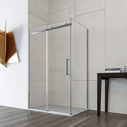 Box Doccia Cabina Lusso angolare 70 80 90 100 110 120 140 160 170 cm Scorrevole Vetro Trasparente anticalcare 8mm Mimosa (80x140 cm)