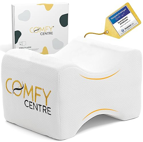 COMFYCENTRE Kniekissen Für Seitenschläfer - Orthopädisches und Ergonomisches Beinkissen aus Memory Foam - Knie Kissen - Komfortables Visco Schlafkissen Für Beine und Knie (Ohne Band)