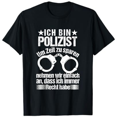 Ich Bin Polizist Helden Handschellen Polizei Waffe Geschenk T-Shirt