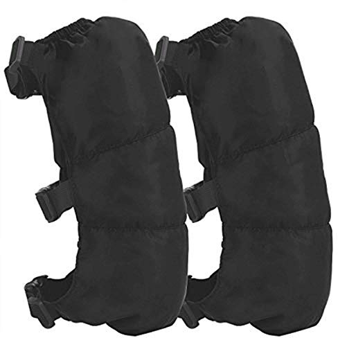 ITODA Knieschoner Wasserdicht Kniewärmer Winddicht Beinwärmer Daunen Knieschützer Warm Kniebandage Winter Knieunterstützung rutschfest Knieorthese Thermo Knie Ellenbogenwärmer für Motorrad Skilaufen