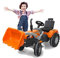 JAMARA 460815 - Trettraktor Power Drag mit Frontlader - Kippschutz, Frontlader mit zwei Hebel, leichtgängiges Lenkradsystem, Hupe, verstellbarer Sitz Motorhaube aufklappbar, Anhängerkupplung
