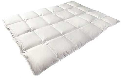 Mayaadi-Home warme Daunendecke 200x220 cm | 1400g Bettdecke, 70% Gänsedaunen 30% Federn | 100% natürliche Baumwolle | Made in Europe | Steppdecke geeignet für Allergiker | HS46