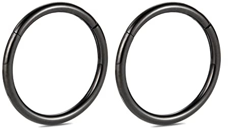 hengkaixuan 8G / 10G / 12G / 14G / 16G / 18G / 20G G23 Titan Gelenkte Segmentohrringe Knorpel Helix Lippe Tragus Nasenring Reifenschläfer Körper Piercing 2 PCS