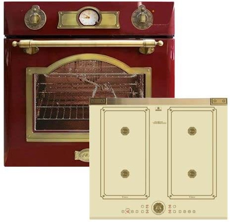 Kaiser set/Forno elettrico da incasso EH 6355 RotEm 67L + KCT 6745 ELFAD Piano cottura a induzione 60 cm