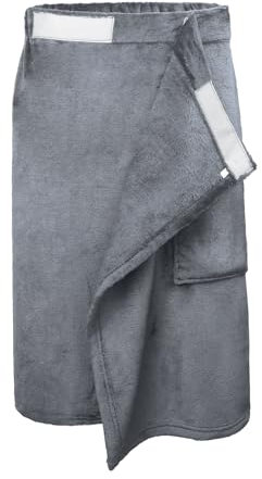 Saunakilt Herren 60 x 150 cm Duschtuch mit Klettverschluss und Tasche Weiche Schnelltrocknend Saunahandtücher Badetuch Saunatuch Saunarock Super saugfähig Tragbares Strandtuch Männer Handtuch