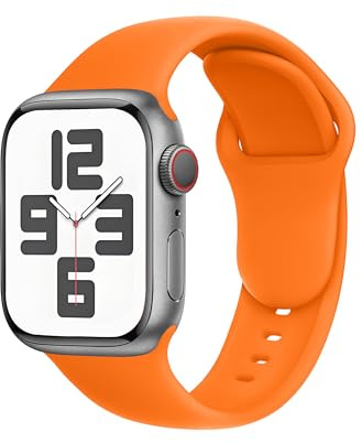 C1 pour Bracelet Apple Watch Ultra 2/Ultra/SE/Series11 10 9 8 7 6 5 4 3(49mm 46mm 45mm 44mm 42mm 41mm 40mm 38mm) Sport,Femme-Style Original&Compatibilité Universelle，Clémentine