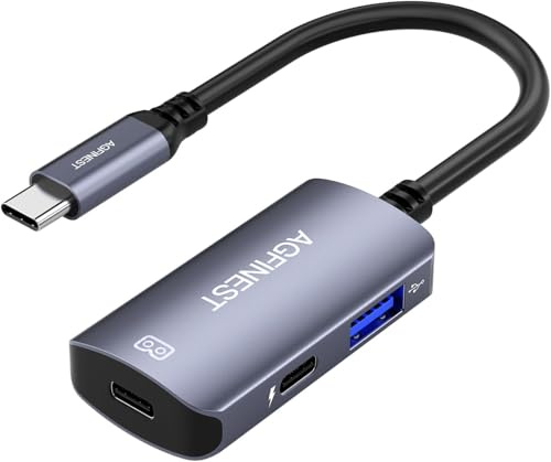 Occhiali da USB C ad AR con adattatore di ricarica che consente di migliorare multi-schermo 3D 4K a 60Hz PD 100W compatibile per iPhone 15/16 Viture/Rokid/Xreal AR occhiali