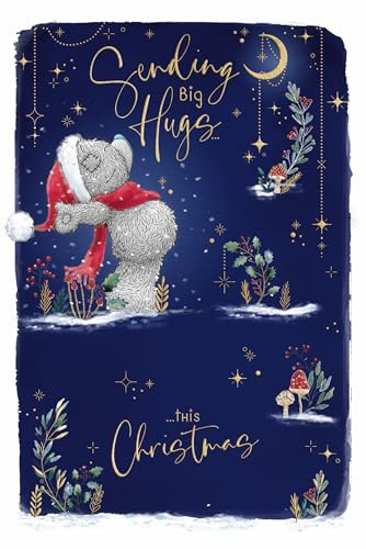 Me To You Tatty Teddy 'Big Hugs' julkort med lyxig guldfoliedetalj 15 x 20 cm – officiell samling