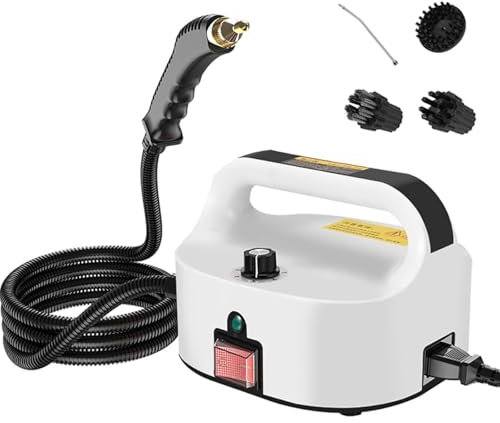 Handheld Steam Cleaner, 2500W Portable Car Steam Cleaning Machine without Water Tank, 15S Quick Heating, 4.5 Bar High-Temperature Pressurized Steam Cleaner for Couch, Floor Tile, Bathroom black