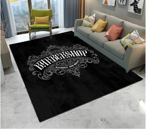 SHAOPENGA Tapis De Salon De Coiffure Signe Crâne Tapis Vintage pour La Maison Tapis De Salon Tapis De Canapé Paillasson Tapis De Sol Antidérapant 50X80Cm