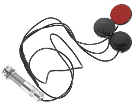 Piezo Tonabnehmer mit 3 Kontakten für Ukulele und Saiteninstrumente | Kunststoff in Silber, Präzise Abstimmung, Installation ohne Loch, Kompakte Eq Zubehörlösung