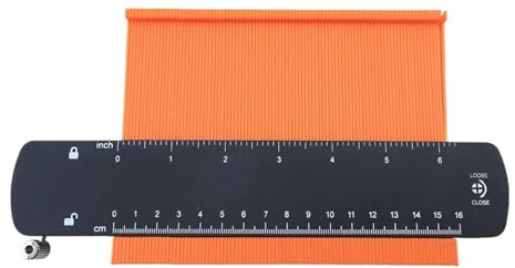 Winkelmesser, Konturenlehre 6 Zoll 10 Zoll Profilwerkzeug ABS Formlineal Vorlage Schneiden Holzbearbeitung Konstrukt Messwerkzeug(6inch)