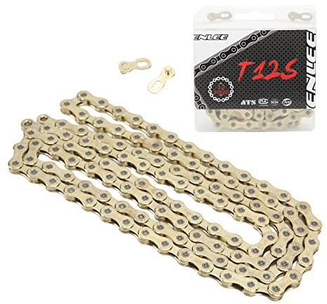 outdoorm Fahrradkette, 12 Gänge, 116 Glieder, rostfrei, kompakte Mountainbike-Kette aus Karbonstahl für Mountainbikes