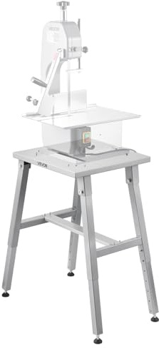 VEVOR Electric Meat Bandsaw Stand, Floor Stand with Adjustable Height, Stable H-Shaped Frame, Anti-Slip Foot Pads, for Our Bone Saw Machine, Compatible with Models BS-130/HC-130&BS-250/HC-250