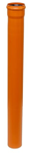 ScarMaxx - KG Rohr - Rohr DN 110-12,5x12,5x108,5cm - Abwasserrohr aus Kunststoff - mit Steckmuffe und Gummidichtring - für eine effektive Abwasserentsorgung - Rohr DN 110