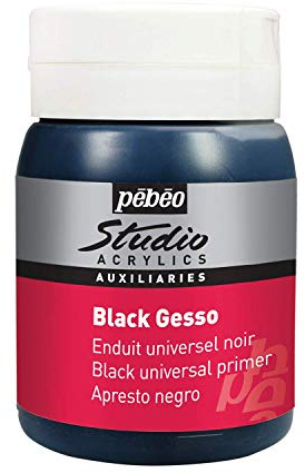 PEBEO Black Gesso Studio 500 ml, APGSB5, 524135