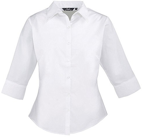 Premier Hospitality dam 3/4 ärm poplin-blus